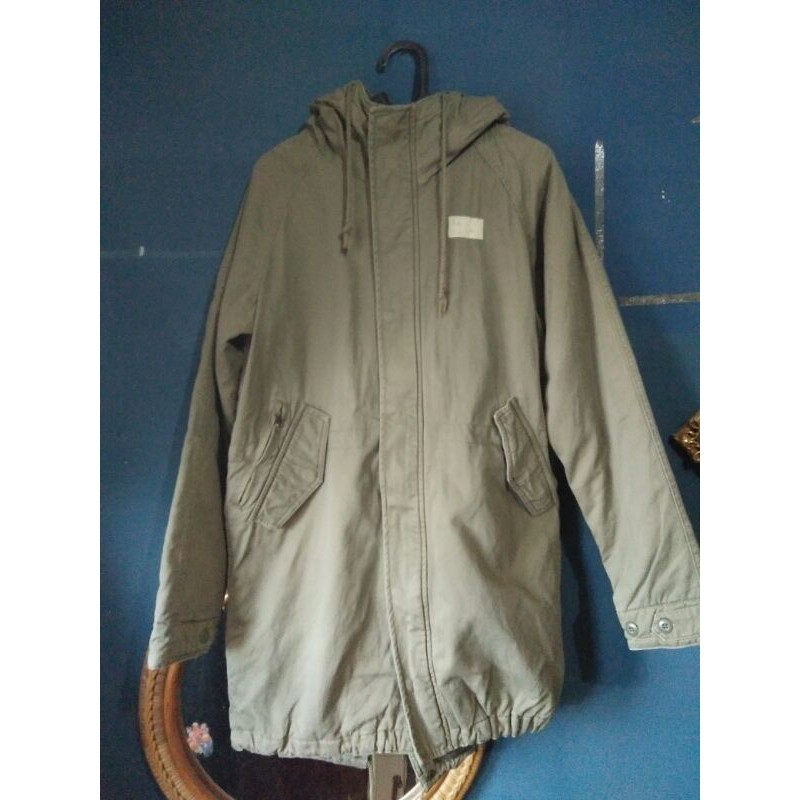 Preloved Browny vintage parka military jaket second