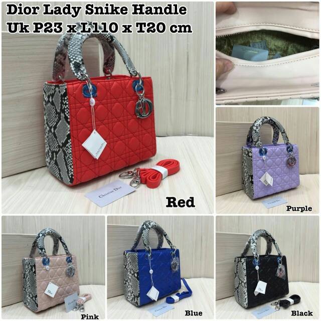 TAS DIOR LADY SNAKE HANDLE