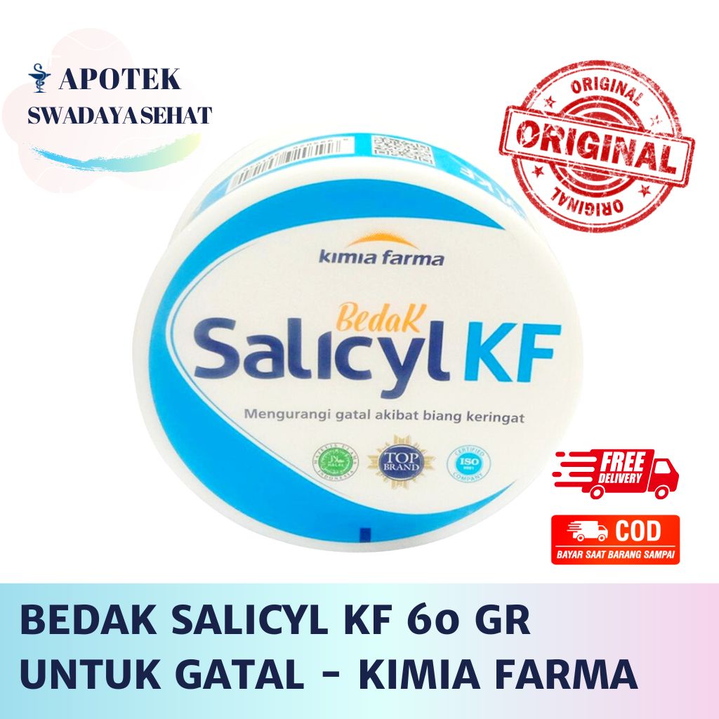 BEDAK SALICYL KF 60 GR - Bedak Tabur Gatal Salisil Salycil Talk Kimia Farma