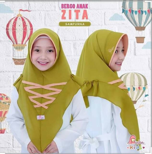 BERGO ANAK ZITA MIULAN HIJAB KIDS|| JILBAB ANAK SD