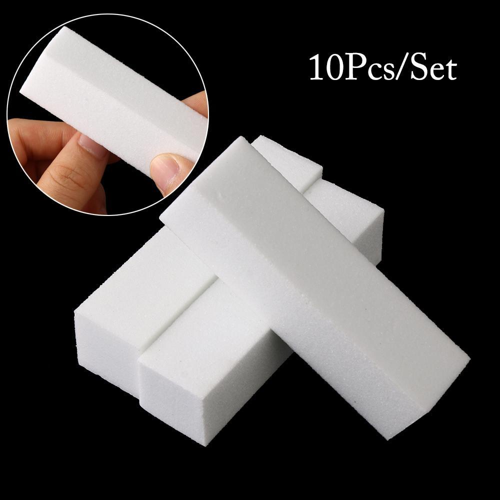 R-flower 10pcs Nail Polisher Hot White Alat Manicure Blok Poles