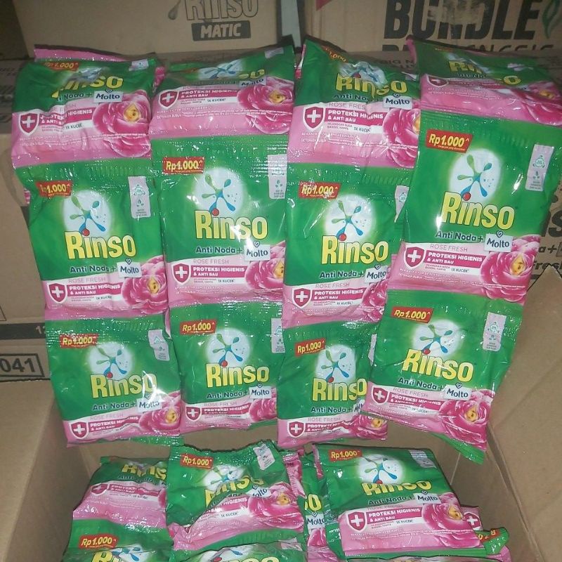 Rinso detergen bubuk 1renceng isi 6sachet