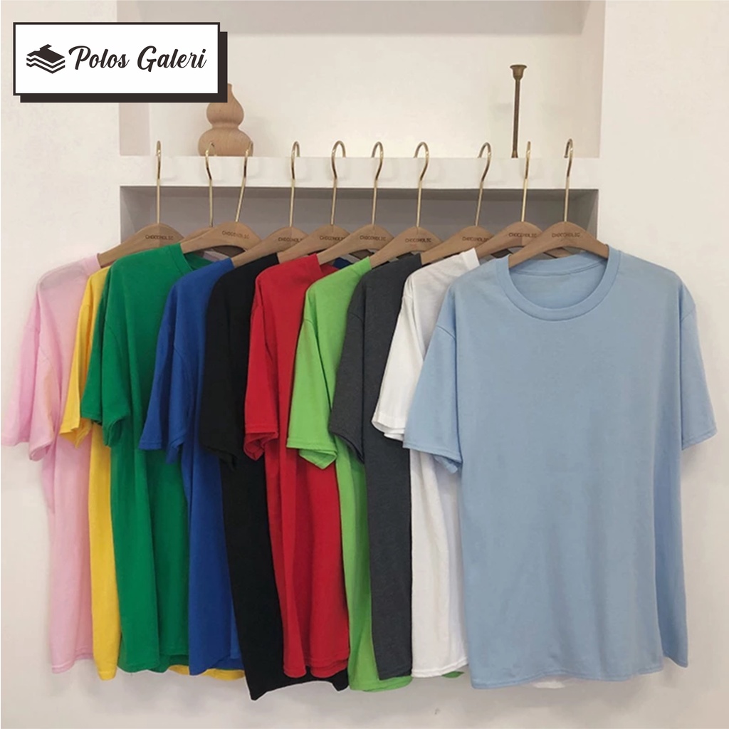 Jual Kaos Polos Cotton Combed 30S Lengan Pendek Original | Shopee Indonesia