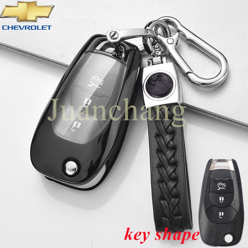 Casing Kunci Mobil Lipat Bahan TPU Untuk Chevrolet Aveo Cruze Spark Sonic Camaro Volt Bolt Trax Malibu 2015 2016 2017 2018 2019 2020