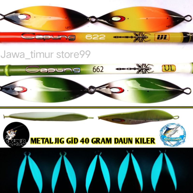 UMPAN PANCING METAL JIG 40g/60GRAM GID/Micro jig Kiler Casper .umpan kiler siang dan malam