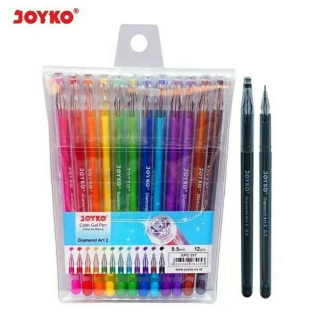 

Color Gel Pen Pena Jel Warna Joyko GPC-297 Diamond Art2 12 Warna 0.5mm