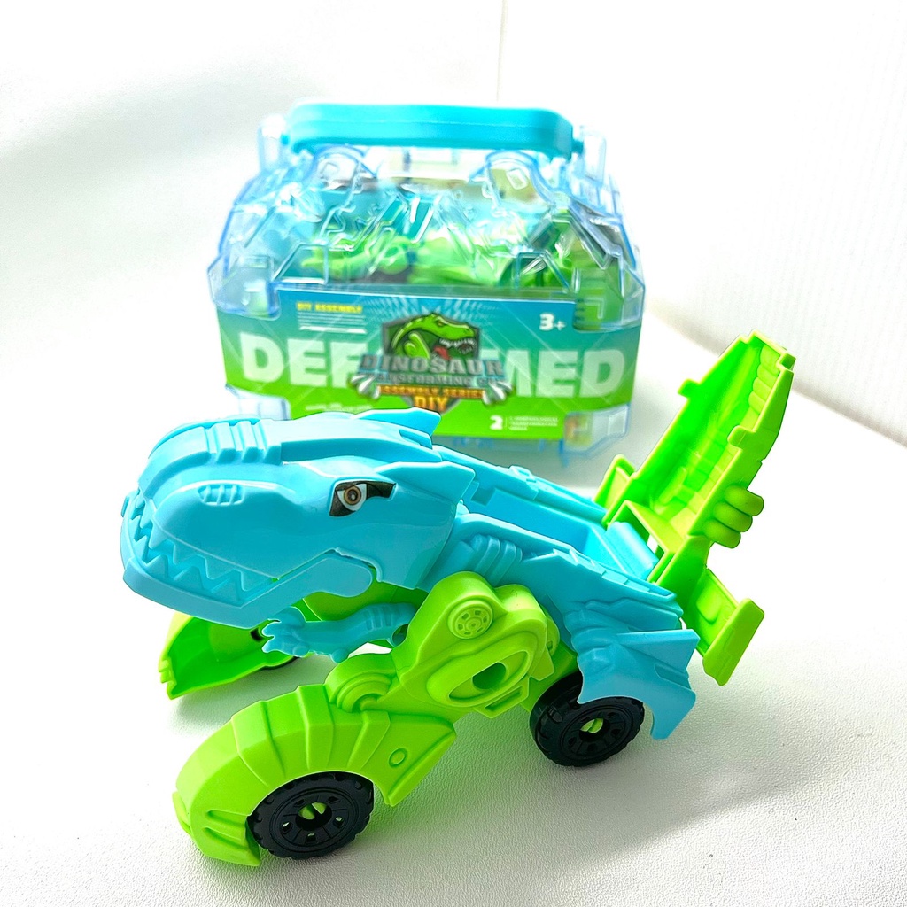 MAINAN RAKIT MOBIL ROBOT TRANSFORMERS DINO DINOSAURUS MOBIL MOBILAN MAINAN EDUKASI ANAK DIY PREMIUM