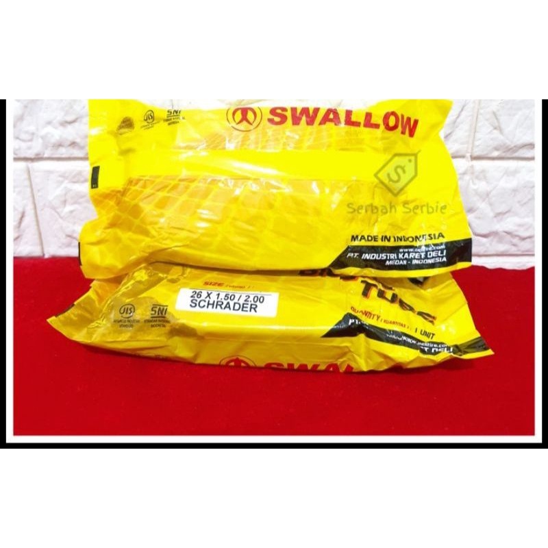 Ban Dalam 26 x 1.50 / 2.00  26 x 1.95 Sepeda MTB. PENTIL MOTOR AV. SWALLOW