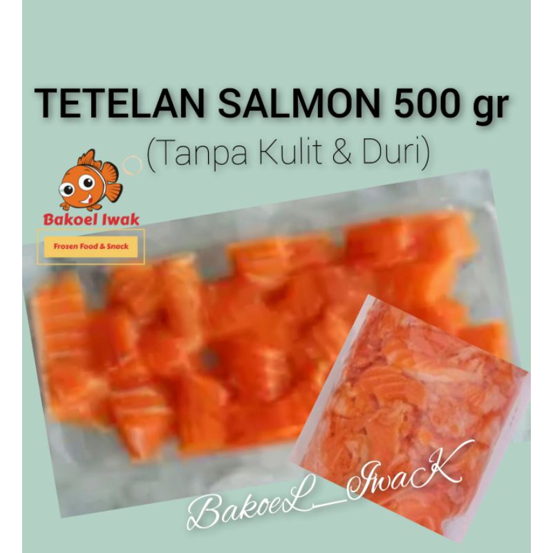 

Tetelan salmon 500 gr ( Tanpa KULIT & DURI ) | Fresh | High Quality | Merah Merona