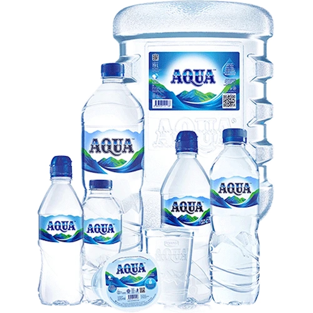 AQUA Air Mineral Kemasan Ekonomis 600 ml [1 Dus x 24 Pcs]