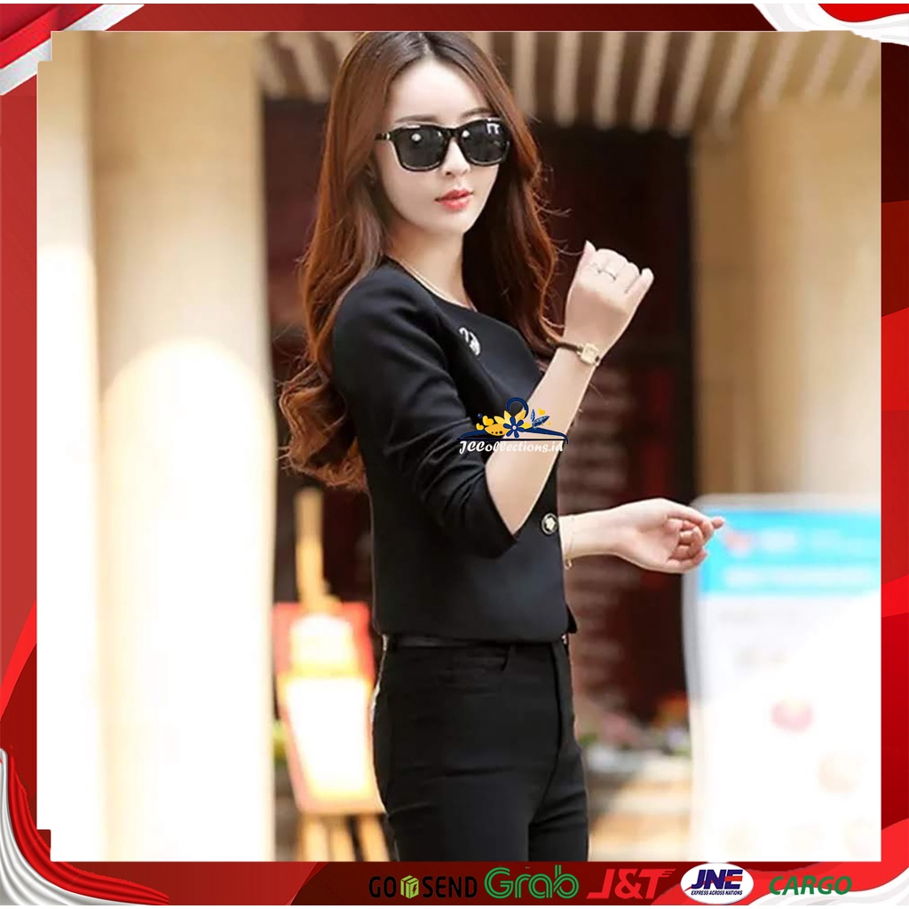 Blazer Kerja Wanita Korea Big Size / Blazer Oversize Wanita Outer Kerja Kantor Wanita Jumbo Seoyung - JCCollections
