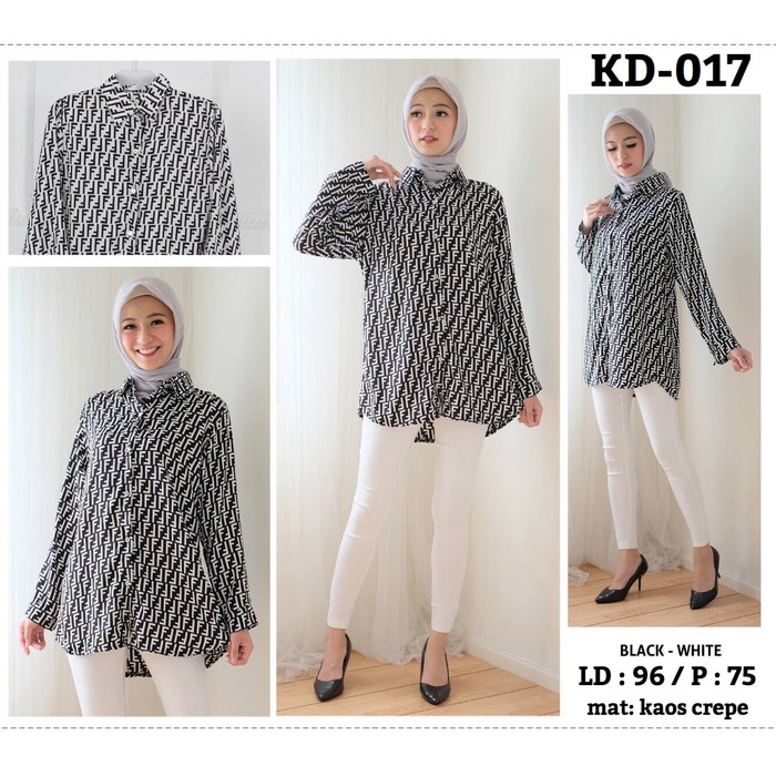 berkualitas "KD017" KEMEJA BUSUI FF FASHION WANITA MUSLIM KANTOR GROSIR TERMURAH