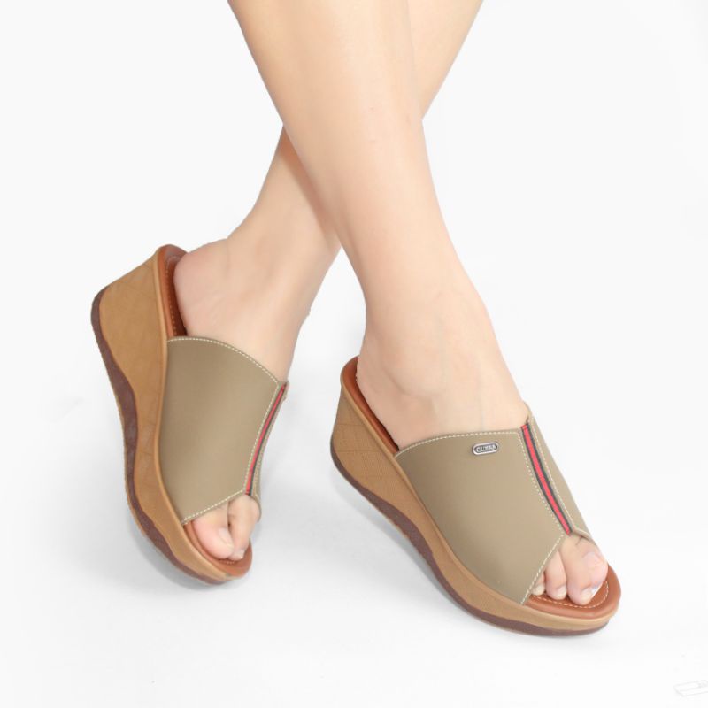 Wedges Wanita Selop / Slop Casual Murah WGC