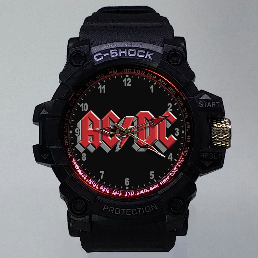 (ISTIMEWA BOSSQUE) JAM TANGAN ACDC LIST MERAH - EXCLUSIVE 10