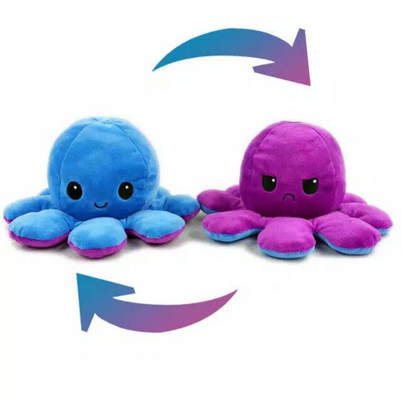 MOMBABY1 Boneka Gurita Bolak Balik atau Reversible Octopus Plush Doll