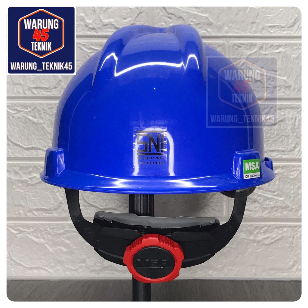 HELM PROYEK SAFETY V GUARD MERK MSA SNI LOKAL SUSPENSI FASTRACK FASTRAK - BIRU