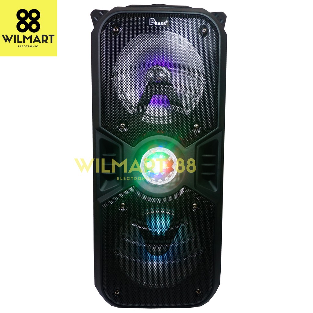 Speaker Portable LaBass LB-265 Portabel Woofer 6.5&quot; x 2 USB/TF/FM/BT With Remote, 1800mAh