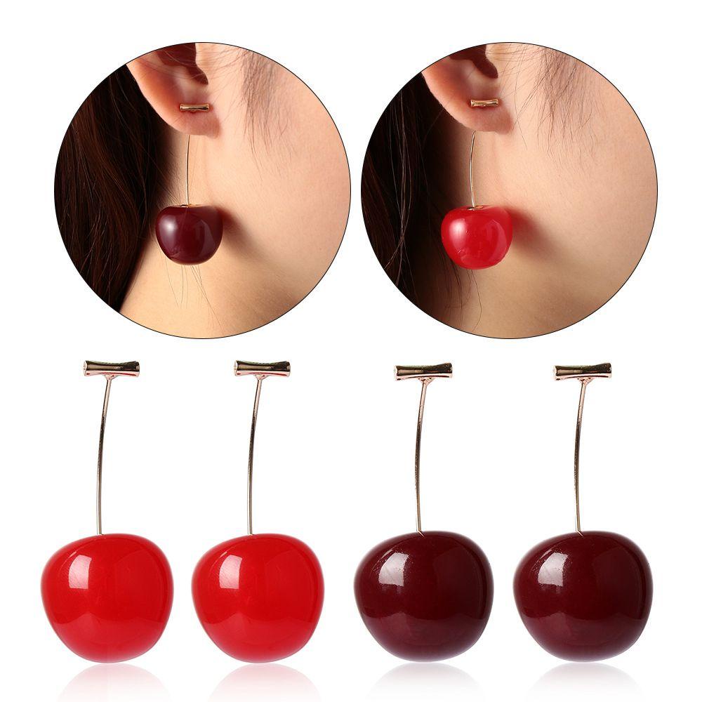 Anting Cherry Nanas Perhiasan Bohemian Pesta Manis