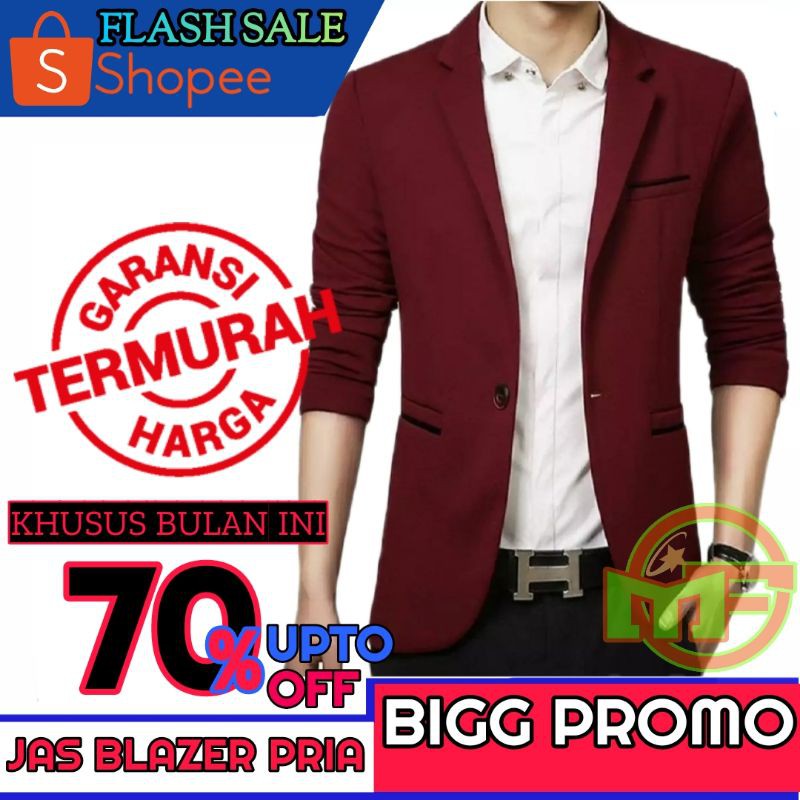 COD JAS MERAH PRIA ORIGINAL HARGA TERMURAH - JAS BLAZER MERAH PRIA
