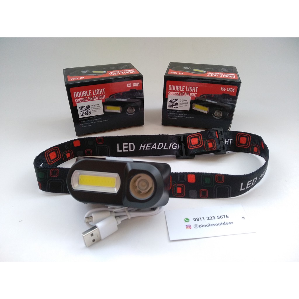 Headlamp TaffLED KX-1804 Senter Camping