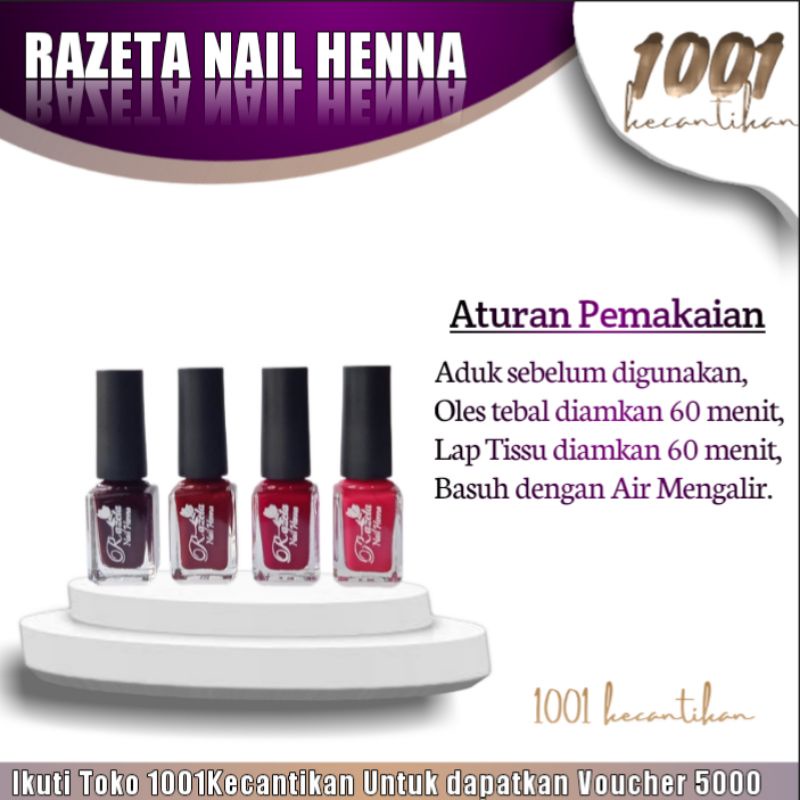 Kuteks Muslimah Halal Sah Buat Sholat Razeta Nail Henna Kutek Doff Pekat Hena Kuku Original Warna Ma