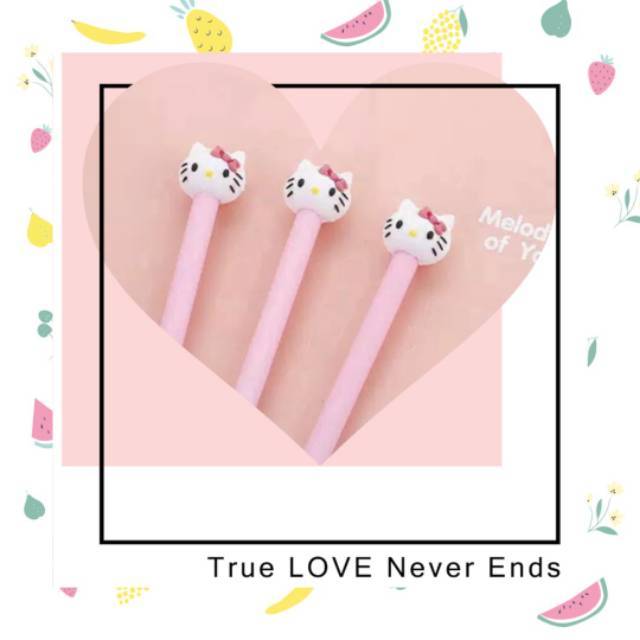 

GP001 BOLPEN PULPEN HELLO KITTY TINTA GEL INK PEN NEEDLE BLACK HITAM 0.38MM LEIDIS STATIONARY