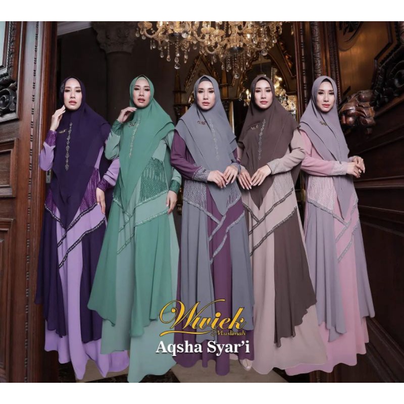 Aqsha Syari by Wwiek Muslimah/ Aqsha Syari By Wwiek/Wwiek Terbaru/Wwiek Muslimah/fashion Muslim
