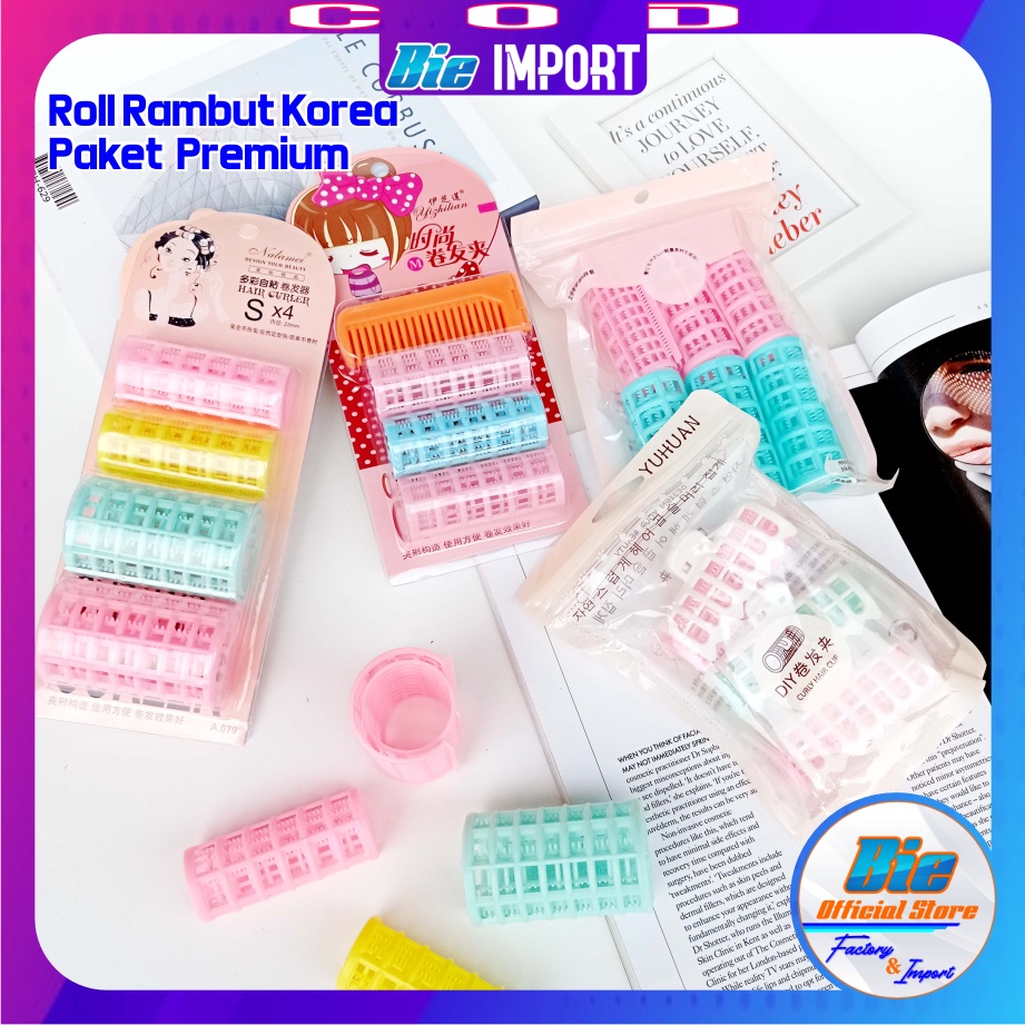 Roll Rambut Premium Set 4 Pcs Korean Style Impor Best Seller