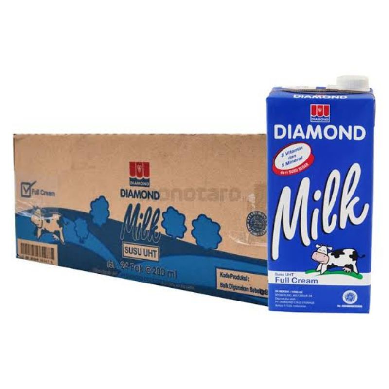 

Susu Diamond UHT Fullcream 1 Liter - 1 Karton