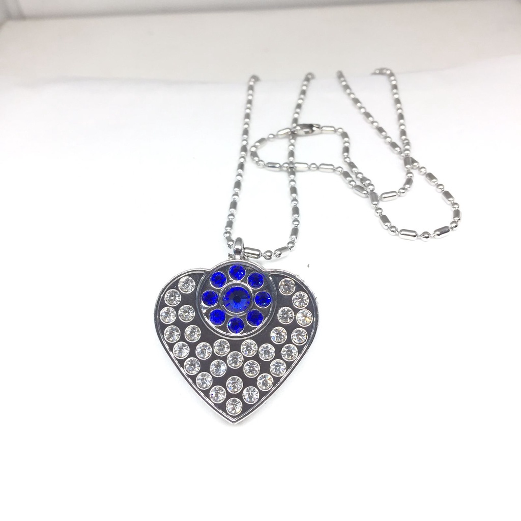 Kalung Kesehatan Terapi Asli - Quantum pendant asli - kalung kesehatan bio energi - kalung kesehatan liontin love permata biru