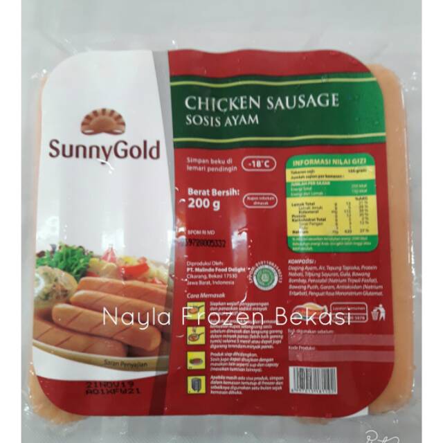 

Sunny Gold Sosis Ayam 200 gr