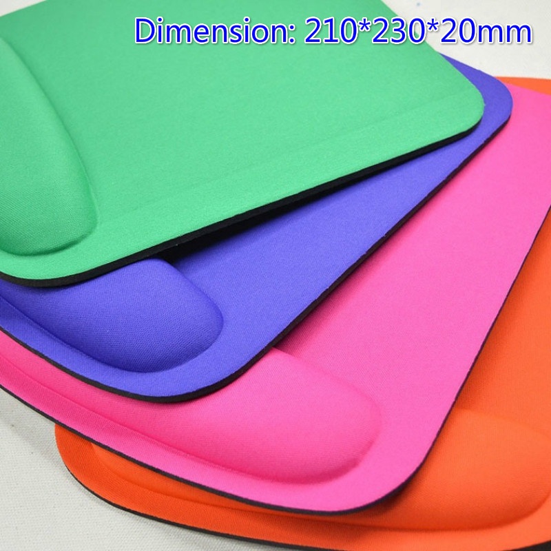 Mouse Pad Gaming Bahan Memory Foam Warna Polos Dengan Bantalan Pergelangan Tangan Untuk Anak