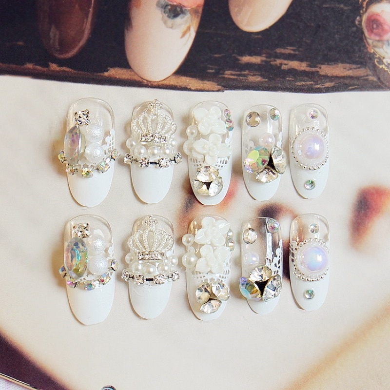 Kuku Palsu 【A171，lem sticker】➕Nikah Wedding False Nailart Pengantin Tangan