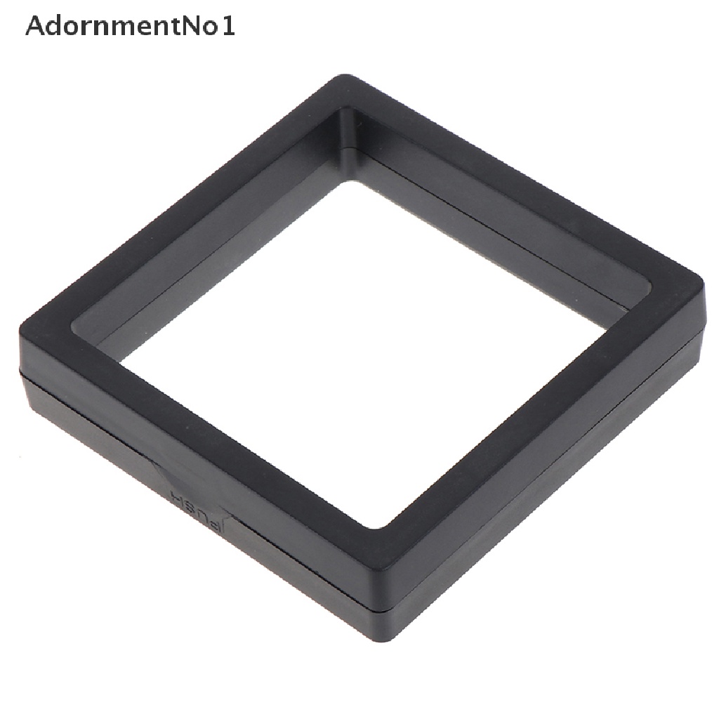 (AdornmentNo1) Frame display Perhiasan / Koin 3D Ukuran 90x90mm Warna Hitam