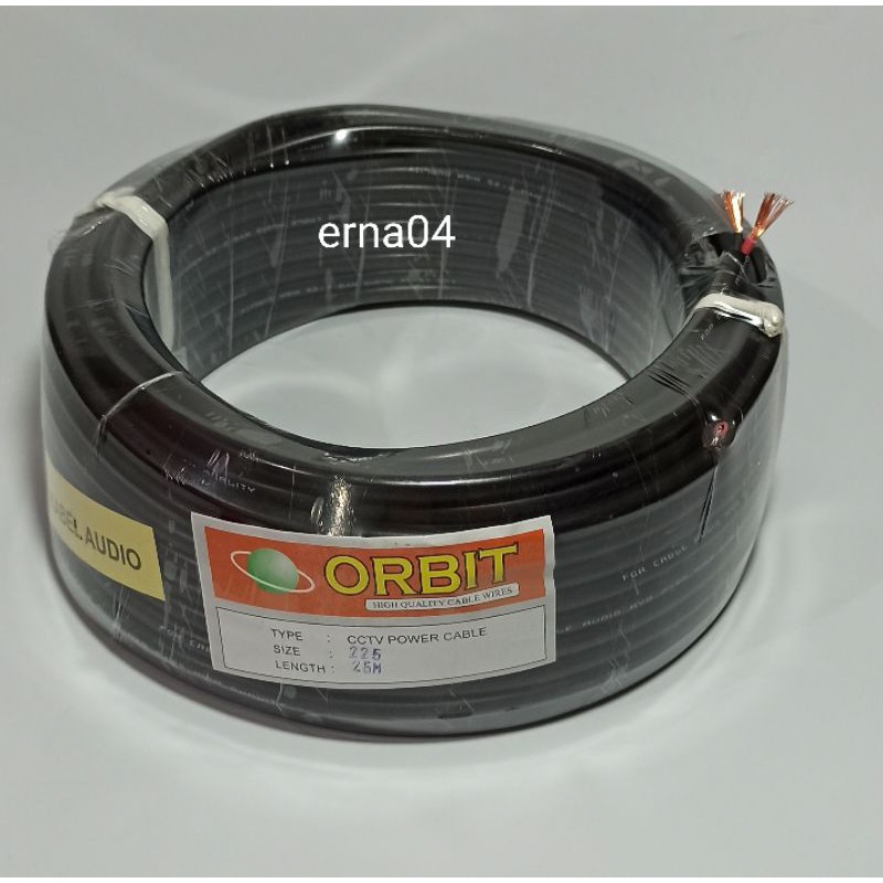 Kabel Listrik/Audio Serabut Tebal ORBIT 2x2.5 (25Meter) Hitam - Kabel Pompa