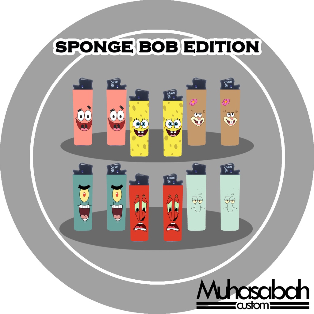 Sponge Bob Edition Korek Api Cricket Custom Gambar Unik Murah