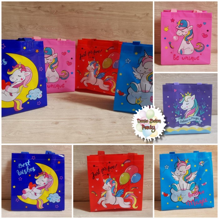 

Tas Souvenir Ulang Tahun Anak / Goodie Bag / Tas Ulang Tahun Unicorn-S