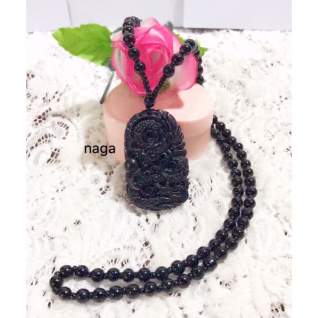 kalung giok naga giok black jade