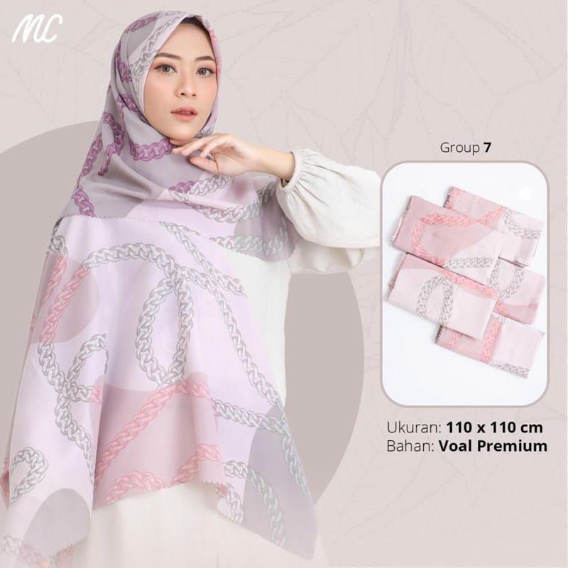 HIJAB SQUARE MOTIF CUTTING PREMIUM PRINTING JUMBO