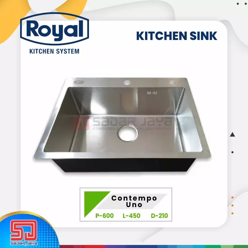 Royal Kitchen Sink Contempo Uno Wastafel Dapur Bak Cuci Piring