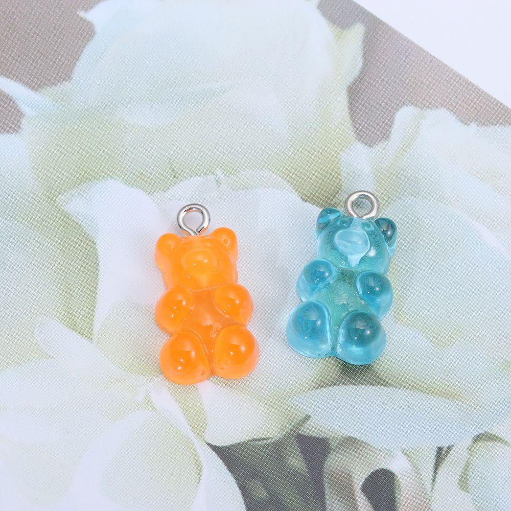 PINEAPPLE 10 / 50PCS Necklace Pendants DIY Making Fashion Mix Colorful Resin Gummy Bear