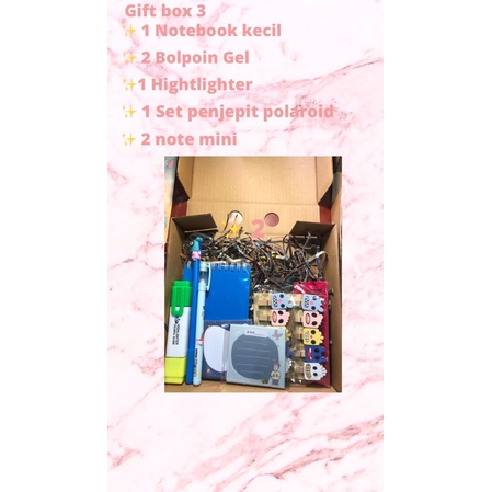 

Gift Box Alat Tulis / Kado Cewe