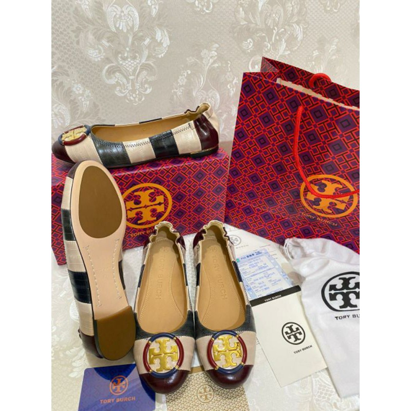 SEPATU FLAT SHOES TORY BURCH MIRROR QUALITY KULIT DOMBA ASLI