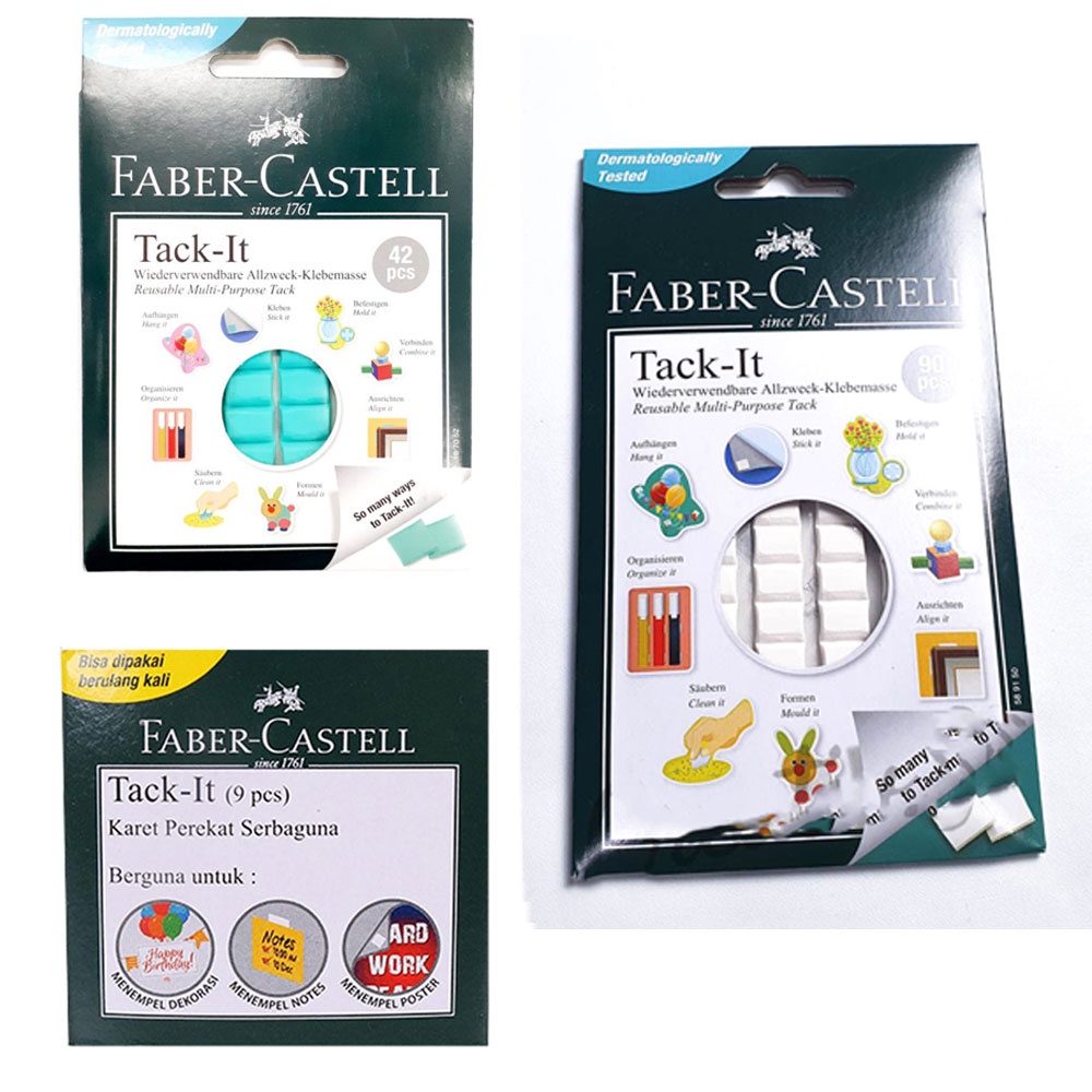 

Faber Castell Adhesive Tack It Isi 90 / 42 / 6 Perekat Serbaguna