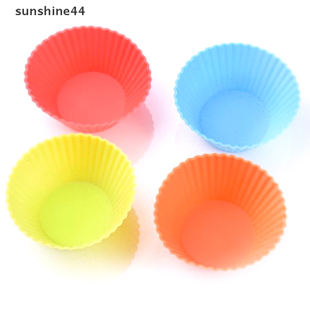 Sunshine Cetakan Cupcake DIY Bahan Silikon Warna Acak