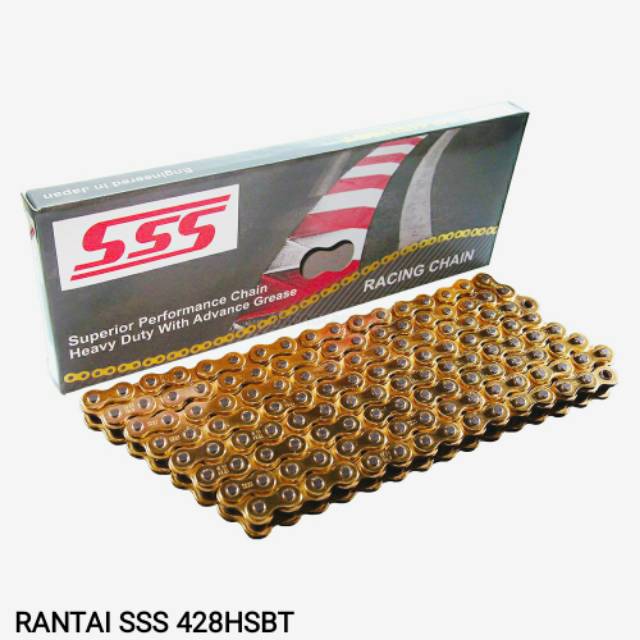 RANTAI MOTOR SSS 428HSBT UK 130L GR - GOLD