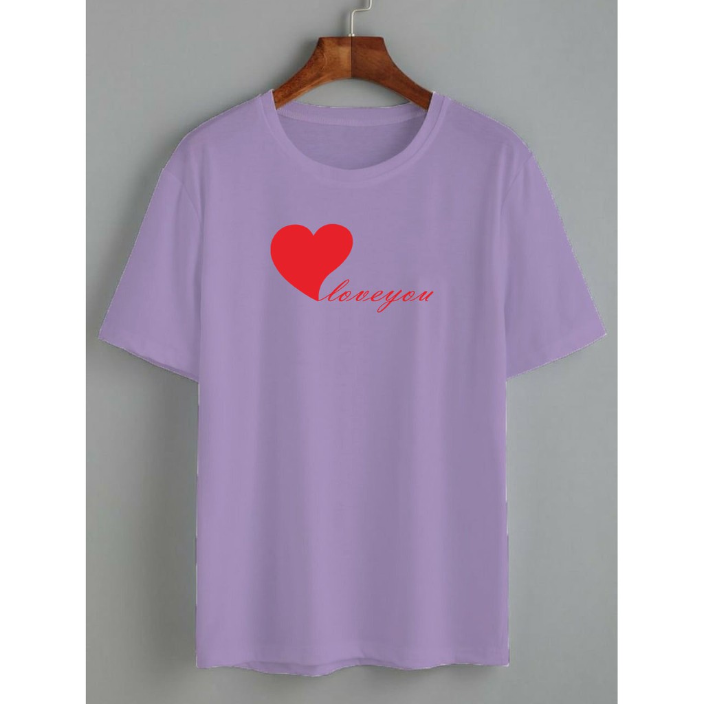 kaos LOVE YOU RED / kaos wanita / KATUN 24S