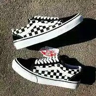 SEPATU PRIA DAN WANITA OLD SKOOL PREMIUM TERLARIS HITAM PUTIH CATUR CLASSIC CHECKBOARD MURAH