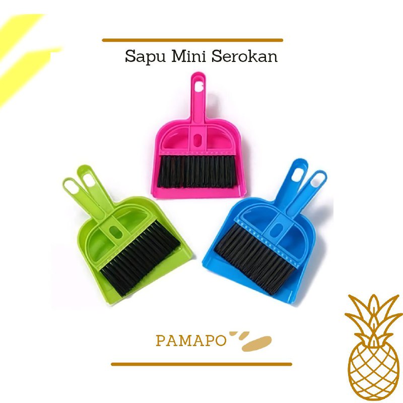♥️PAMAPO♥️ Sapu Mini + Serokan / Sapu Mini Set Serok Cikrak Kecil Bahan Plastik