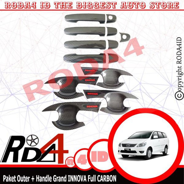 Paket Cover Handle Dan Outer Handle Grand New INNOVA Full Carbon